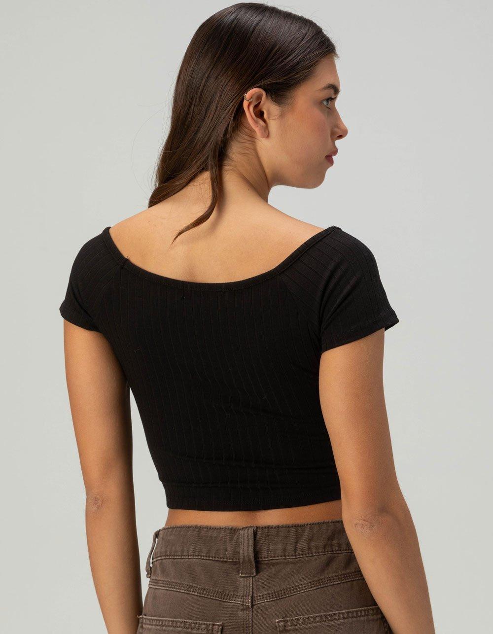 TILLYS Boat Neck Womens Tee - WHITE Product Image