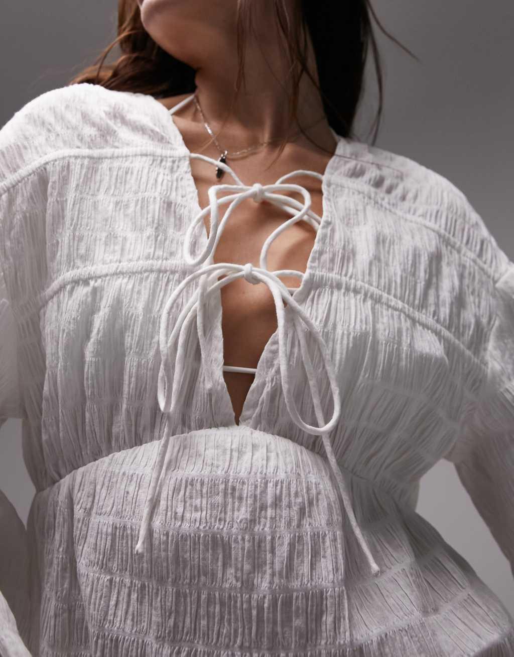 Topshop textured mini coverup Product Image