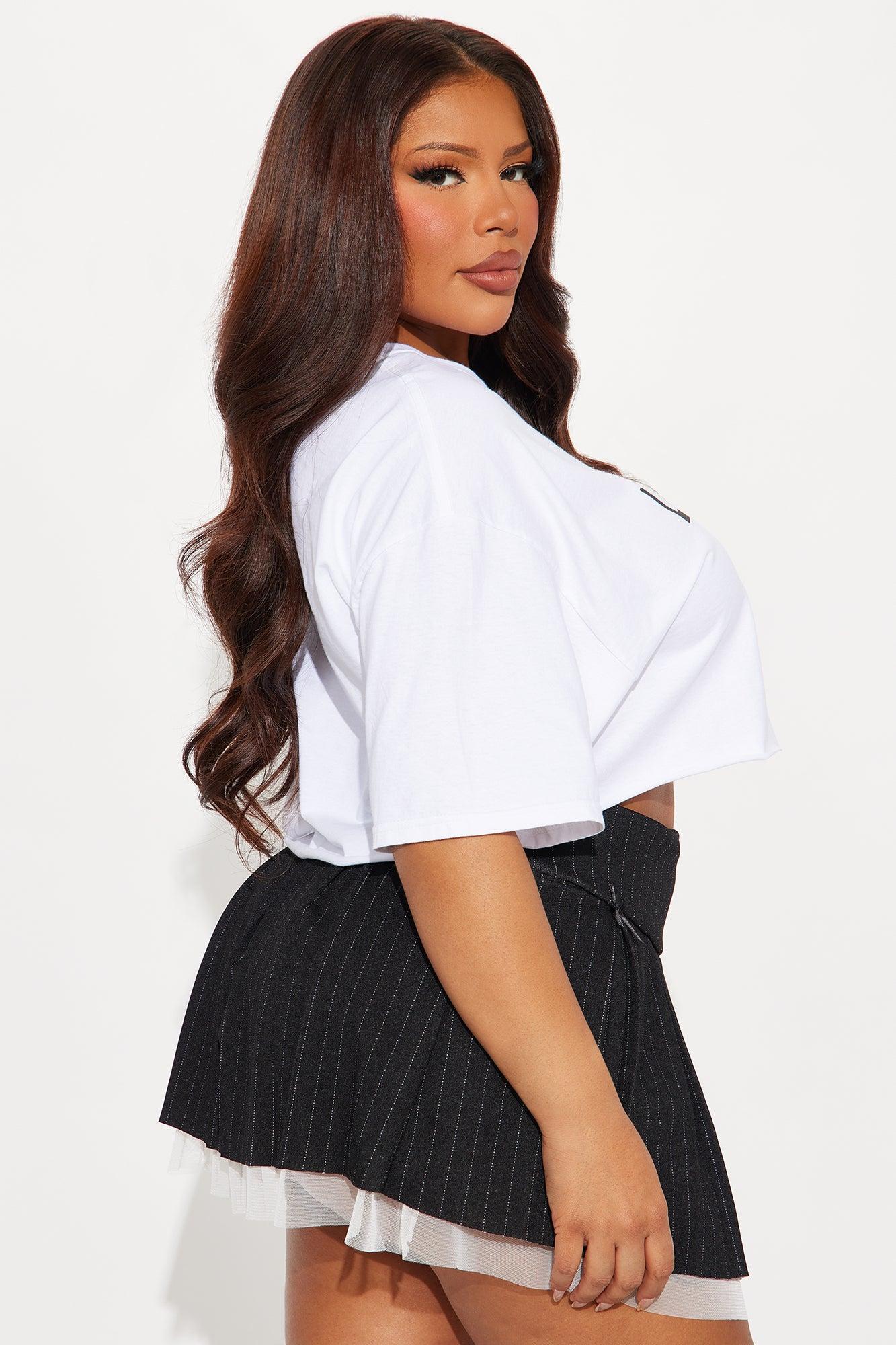 Let Me Drink About It Cropped Tee - White Product Image
