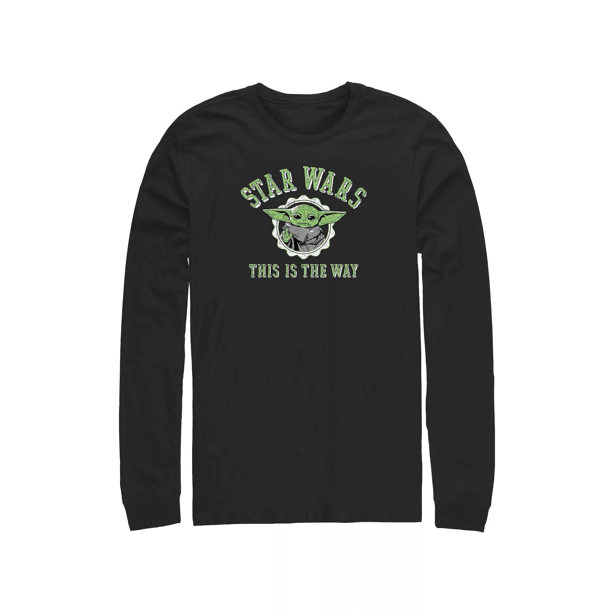 Big & Tall Star Wars The Mandalorian Grogu This Is The Way Long Sleeve Graphic Tee, Men's, Size: 3XB, Black Product Image