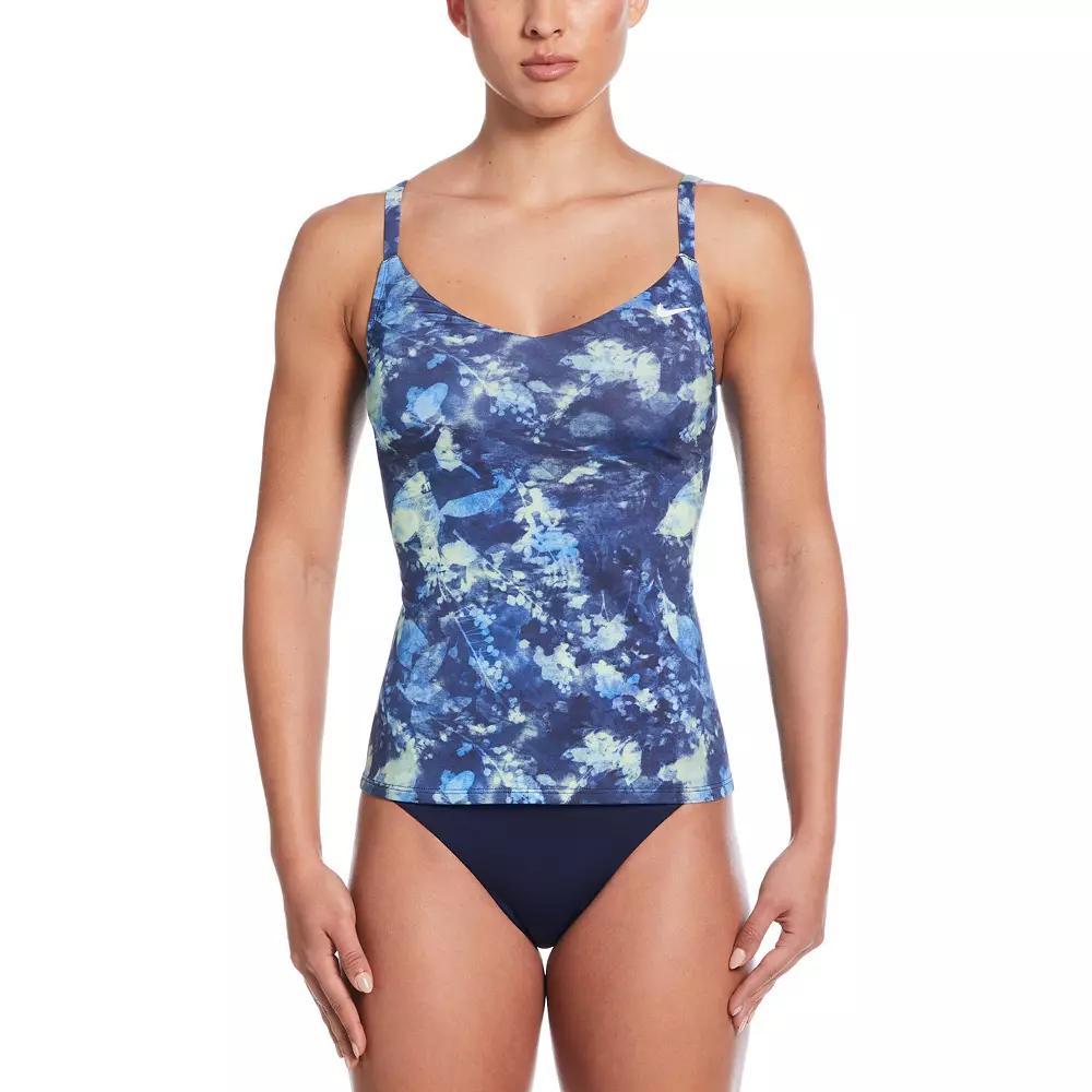Womens Nike Floral Tie Dye V-Neck Tankini Swim Top Product Image