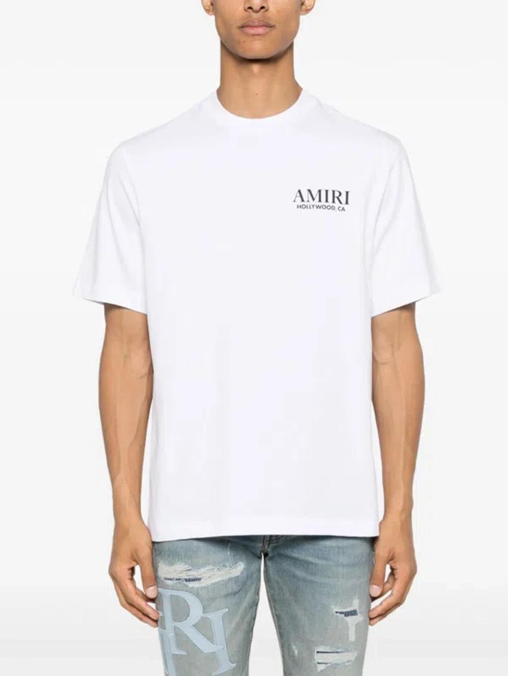 AMIRI Bones Stacked Cotton T-shirt In White Product Image