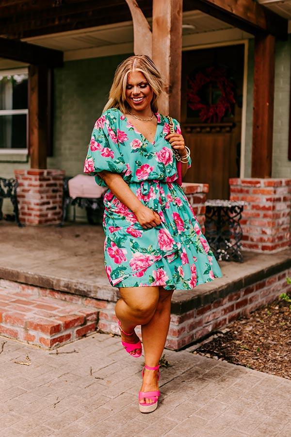 Amalfi Spritz Floral Mini Dress Curves Product Image
