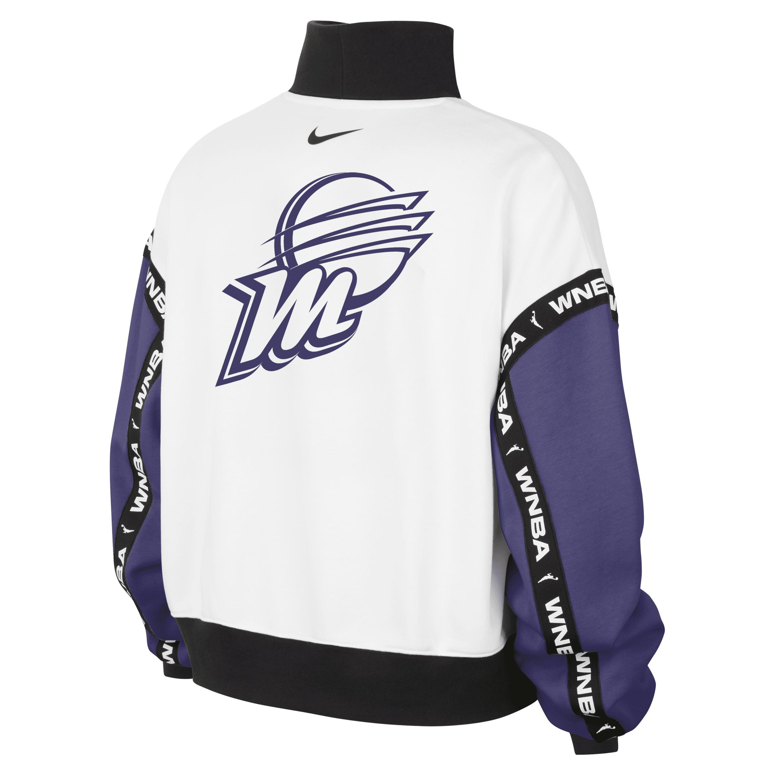 Women's Nike White Phoenix Mercury Buzzer Beaters Satin Stitch Quarter-Zip Pullover Jacket, Size: Small, Wnb White Product Image