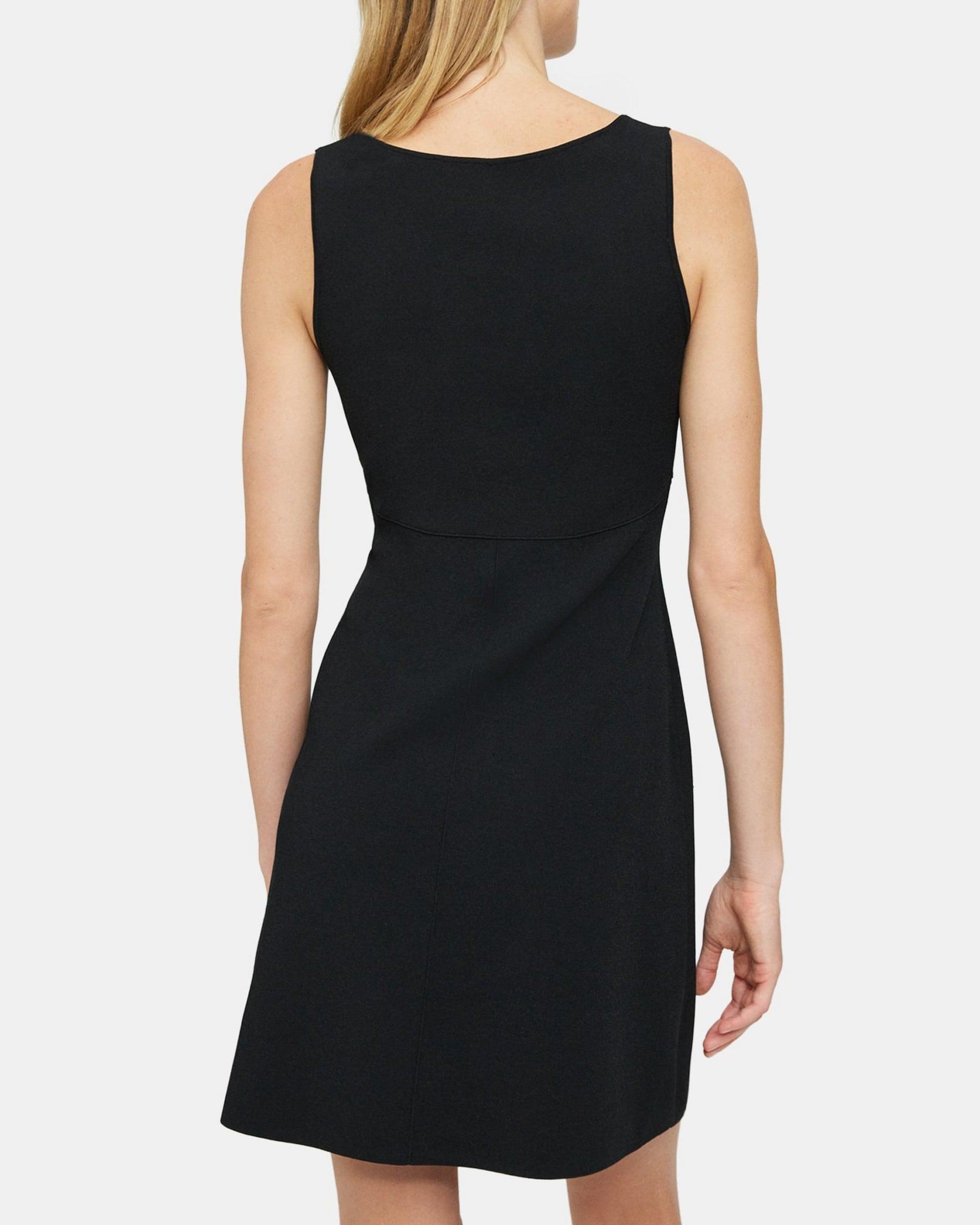 Cut-Out Mini Dress in Crepe Knit Product Image