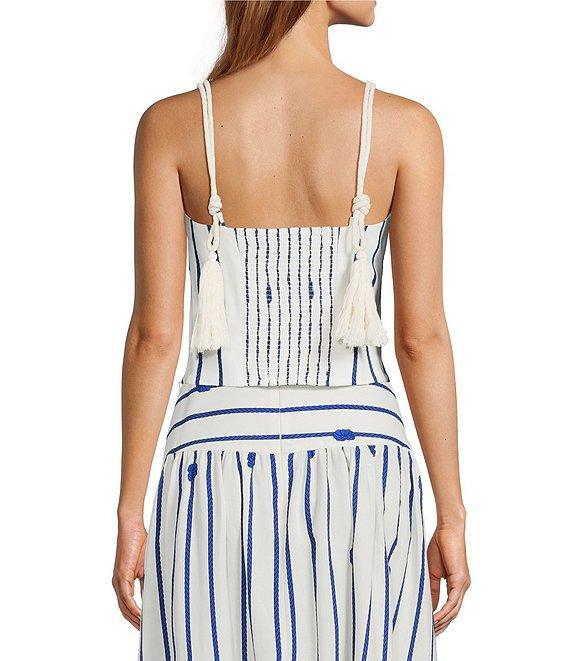 Antonio Melani Lisa Rope Print Square Neck Sleeveless Coordinating Blouse Product Image