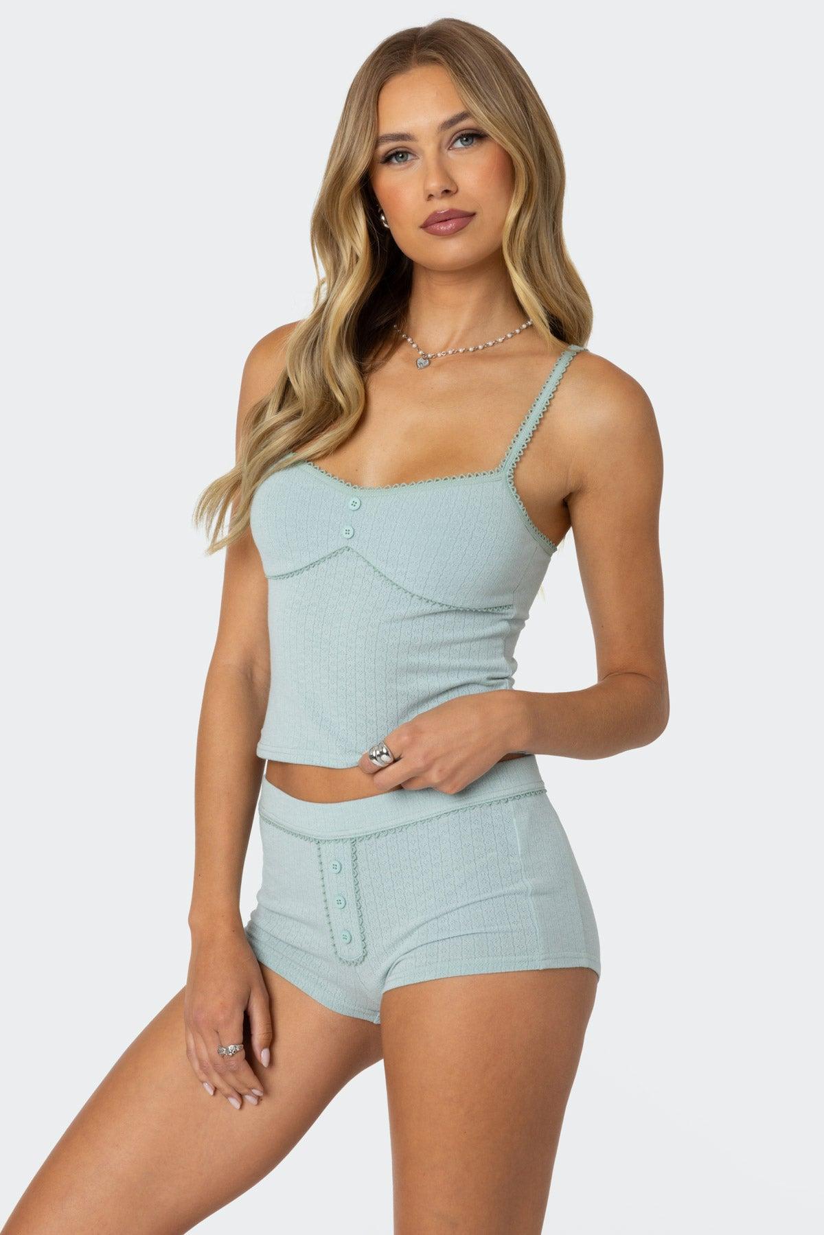 Maelle Pointelle Micro Shorts Product Image
