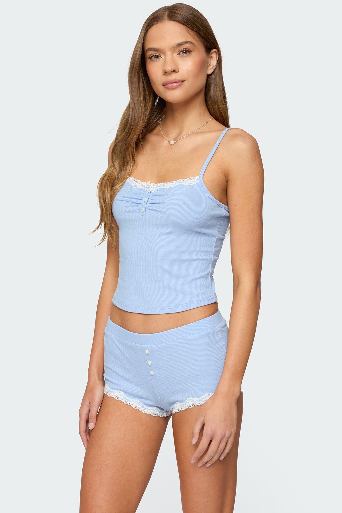 Olena Lacey Henley Tank Top Product Image