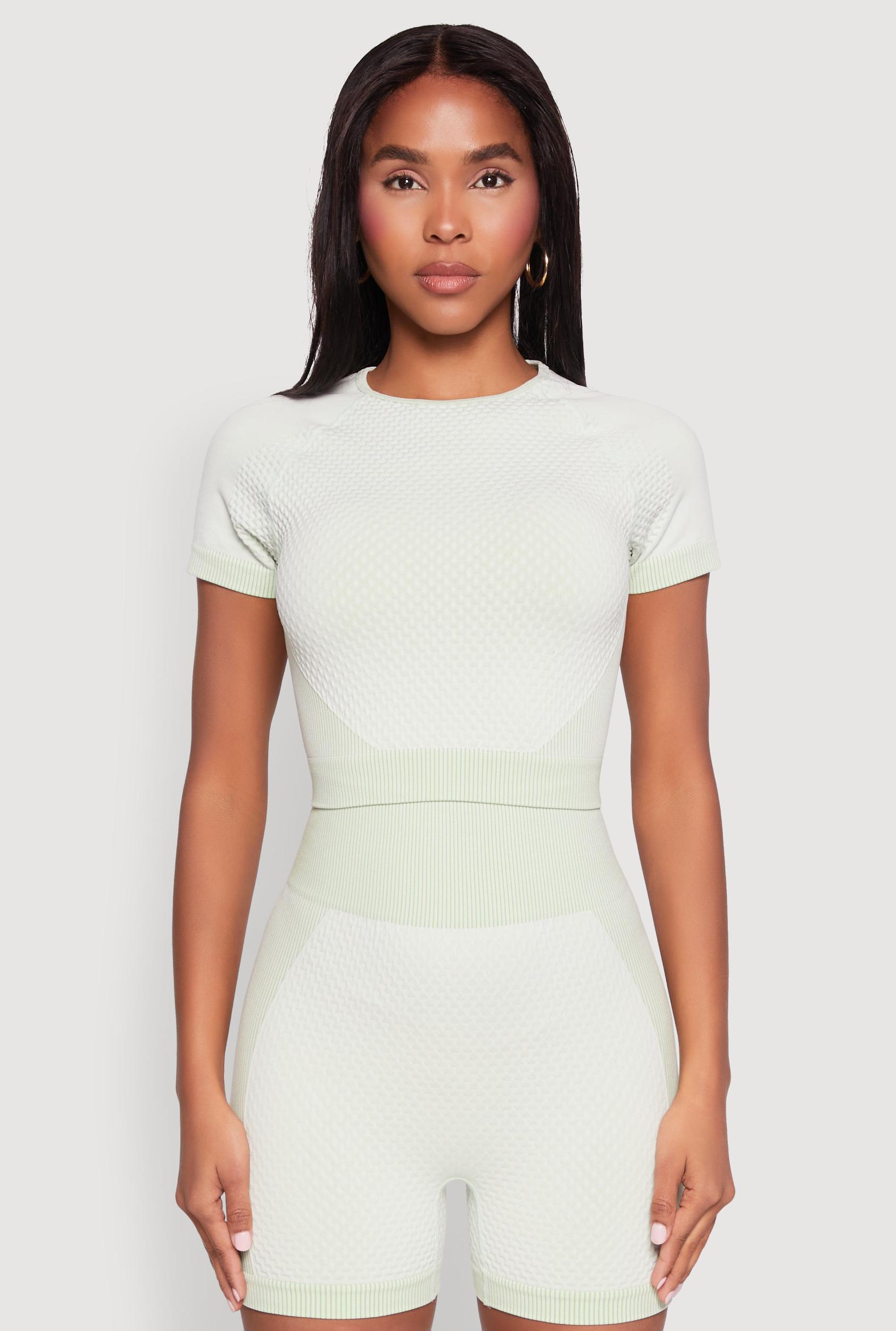 Womens Seamless Two Tone Crop Top Product Image