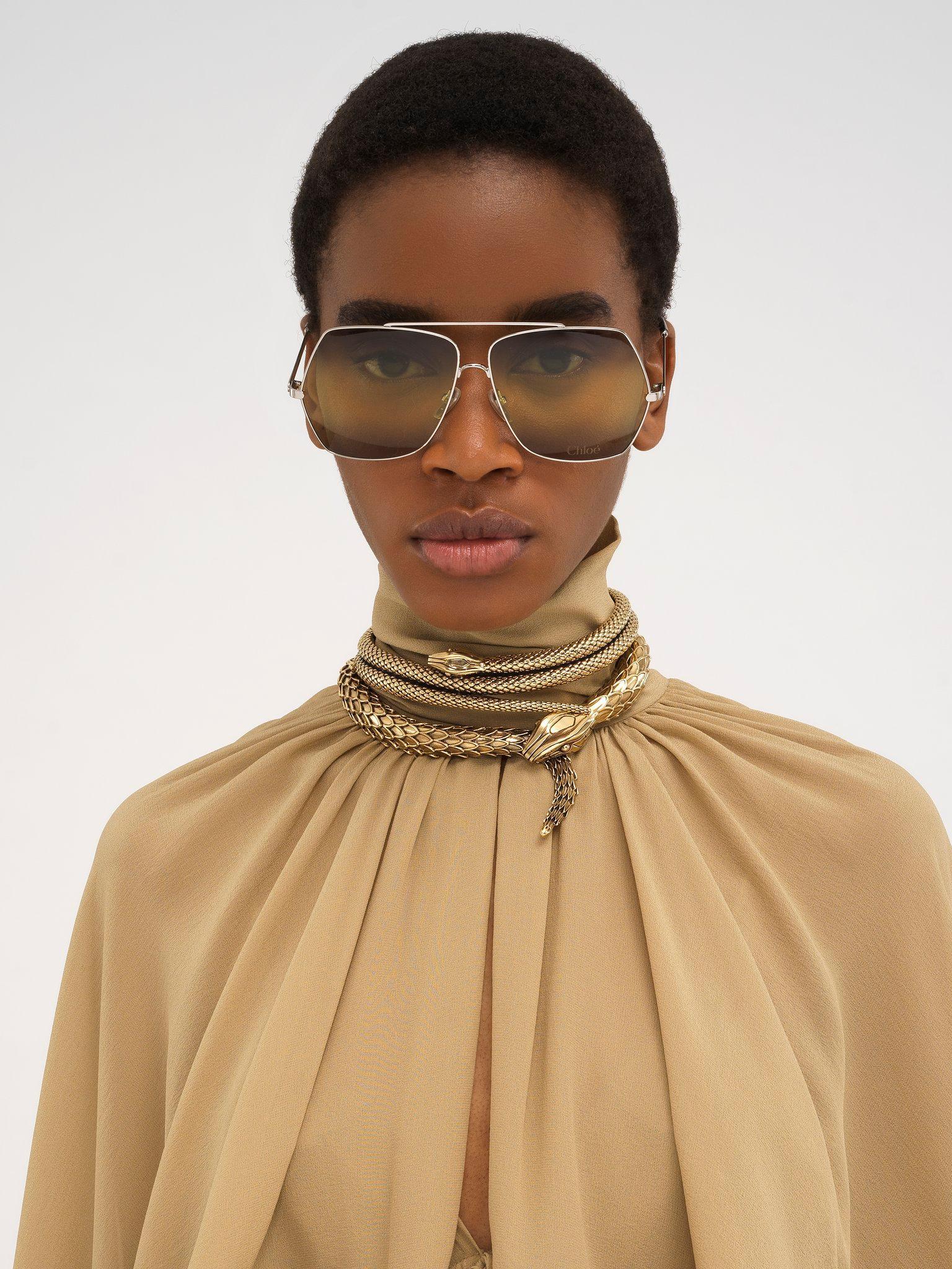 Mini cape dress in silk georgette Product Image