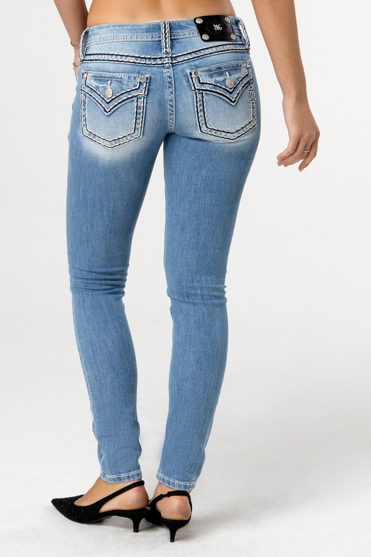 Cleo Stitched Light Skinny Jeans Product Image
