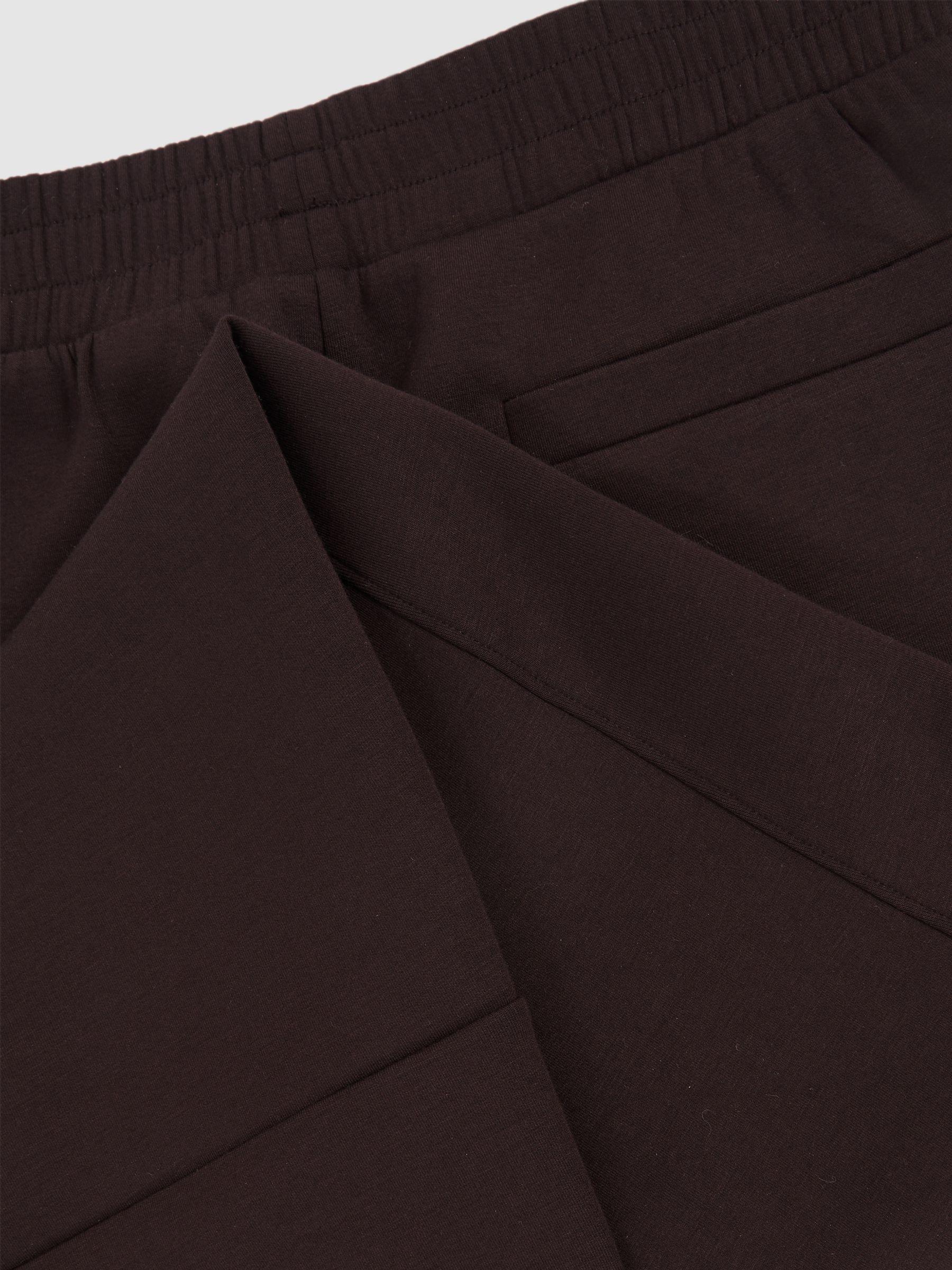 Tapered Elasticated-Waist Joggers in Plum Product Image
