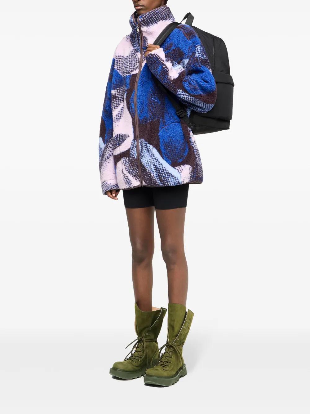 JW ANDERSON Printed Zip-front Jacket In Blue Product Image