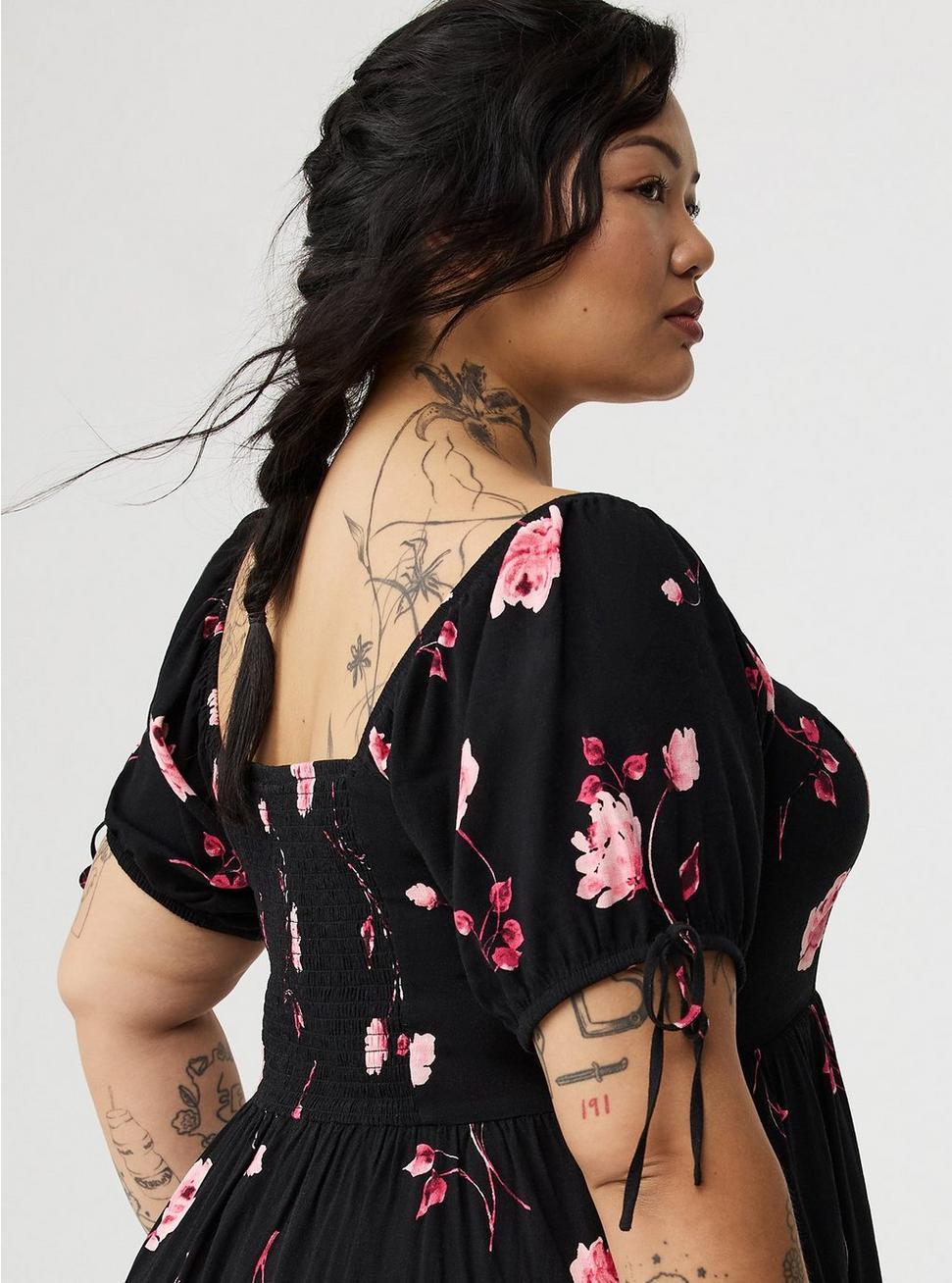Mini Tie Puff-Sleeve Dress Product Image