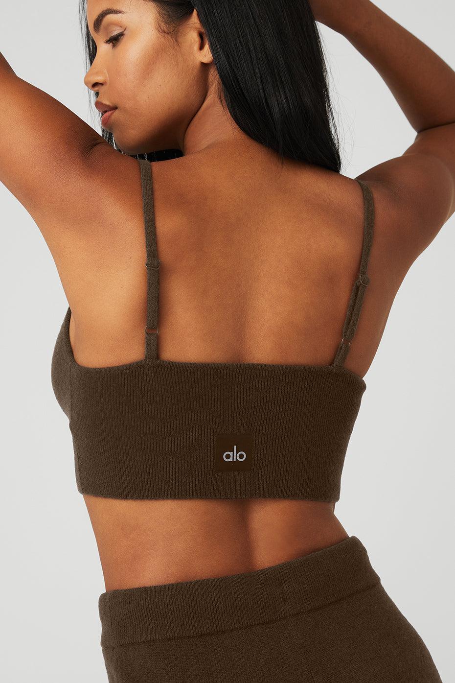Alo Yoga | Cashmere Jet Set Bra Brown Product Image