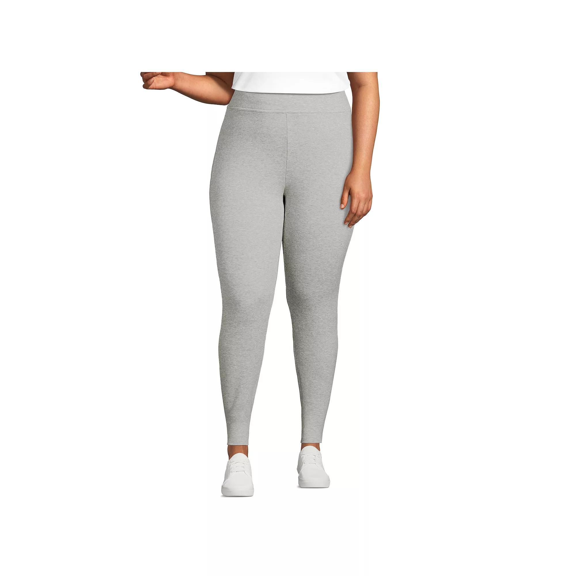 Plus Size Lands' End Serious Sweats Fleece Lined High-Waist Leggings, Women's, Size: 2XL, Deep  Blue Product Image