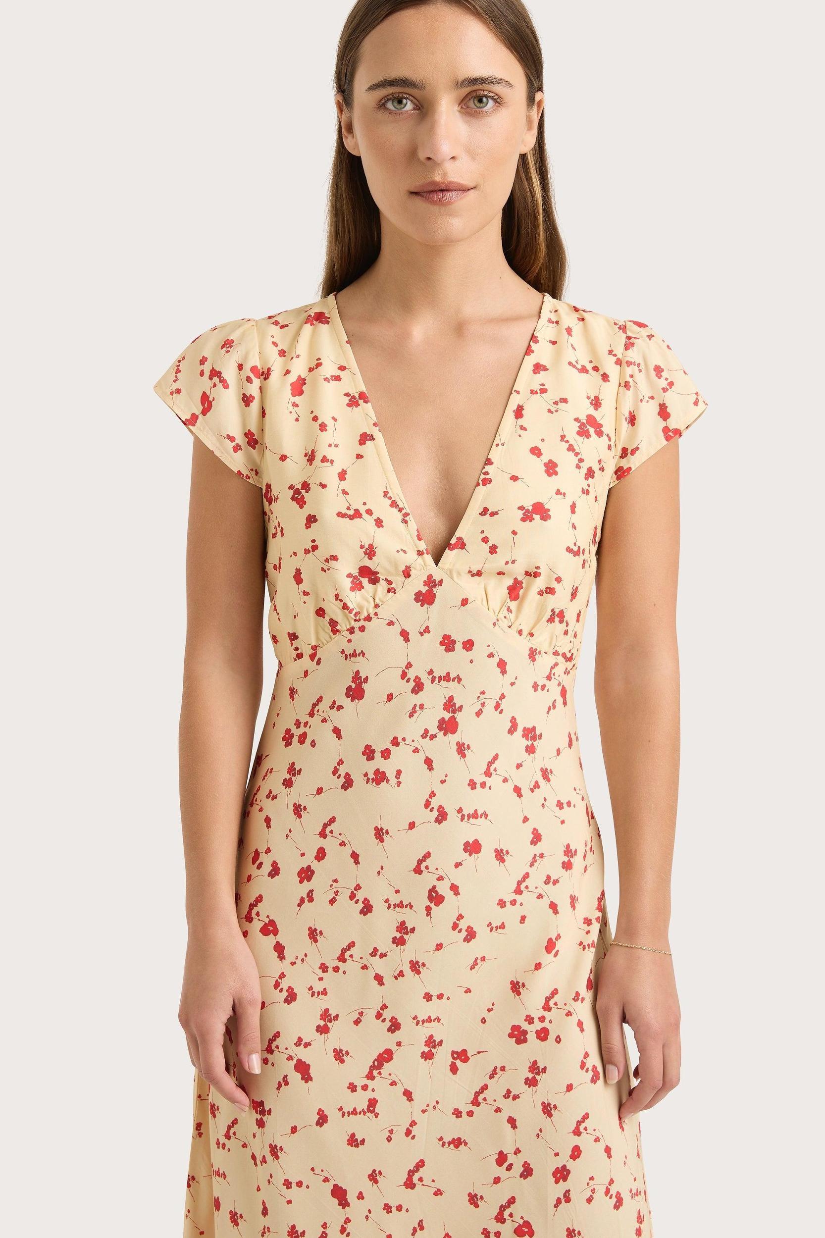 Esson Midi Dress Blossom Yellow Product Image