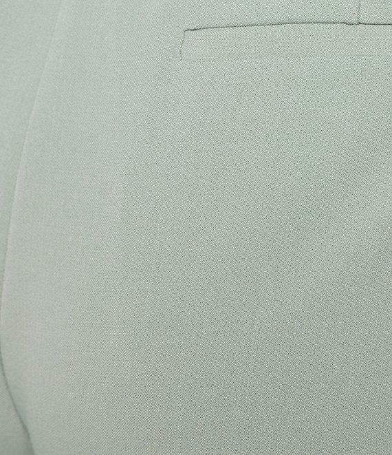 Donna Karan Crepe Flat Front Straight Leg Pants Product Image
