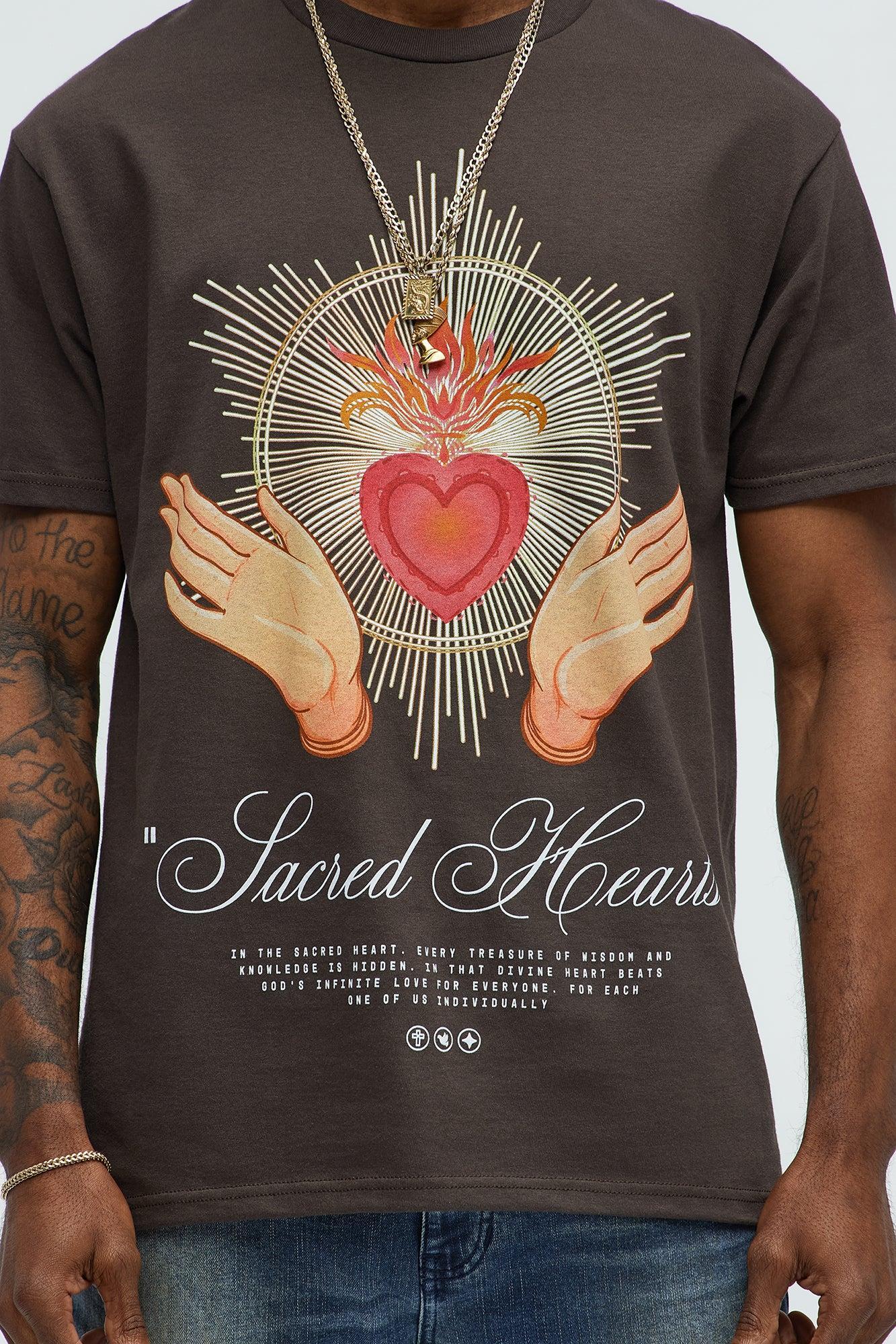 Sacred Hearts Short Sleeve Tee - Brown Product Image