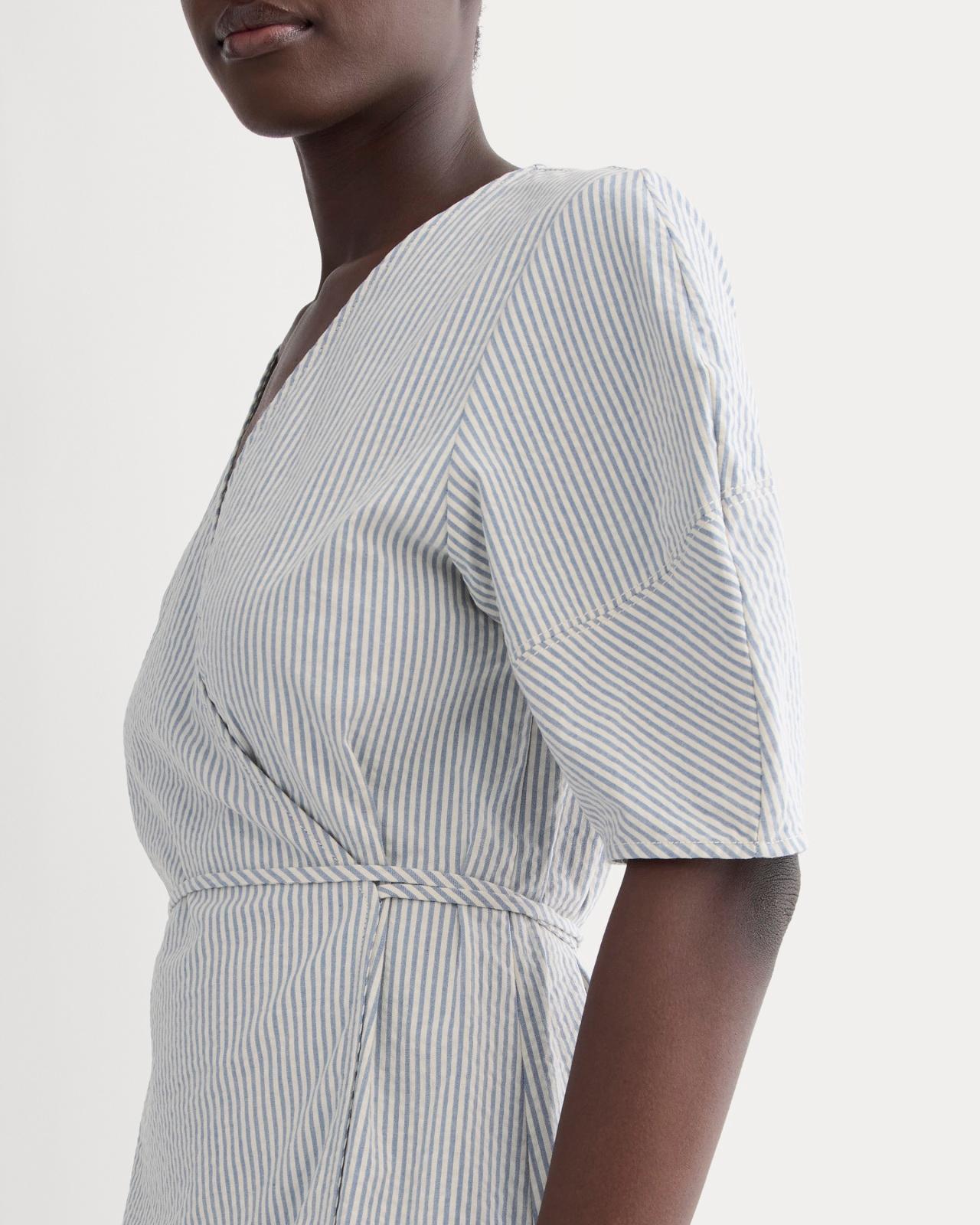 The Seersucker Mini Wrap Dress Product Image