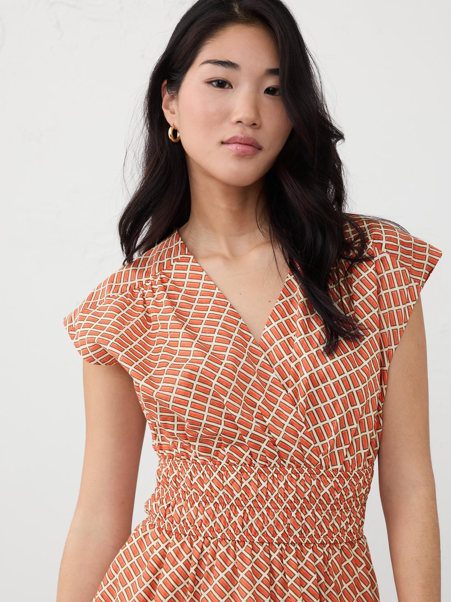 Voile Shirred-Waist Mini Dress Product Image