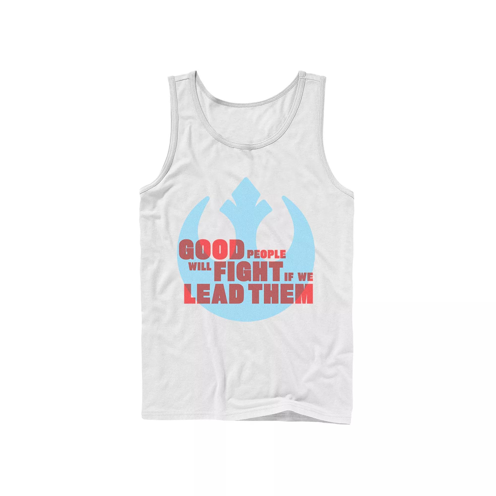 Mens Star Wars: The Rise Of Skywalker Good People Fight Rebel Tank Top Product Image