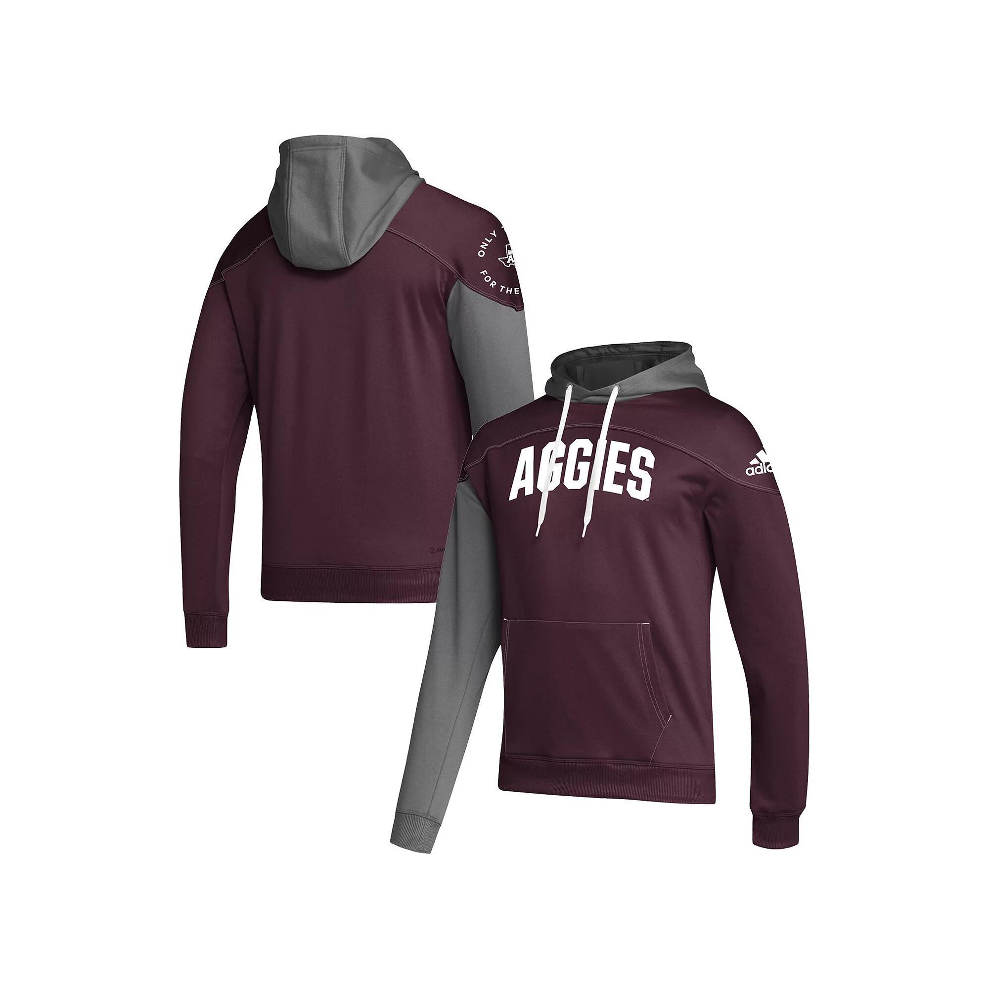 Men's adidas Maroon Mississippi State Bulldogs Block Stadium Pullover Hoodie, Size: XL, Mst Red Product Image