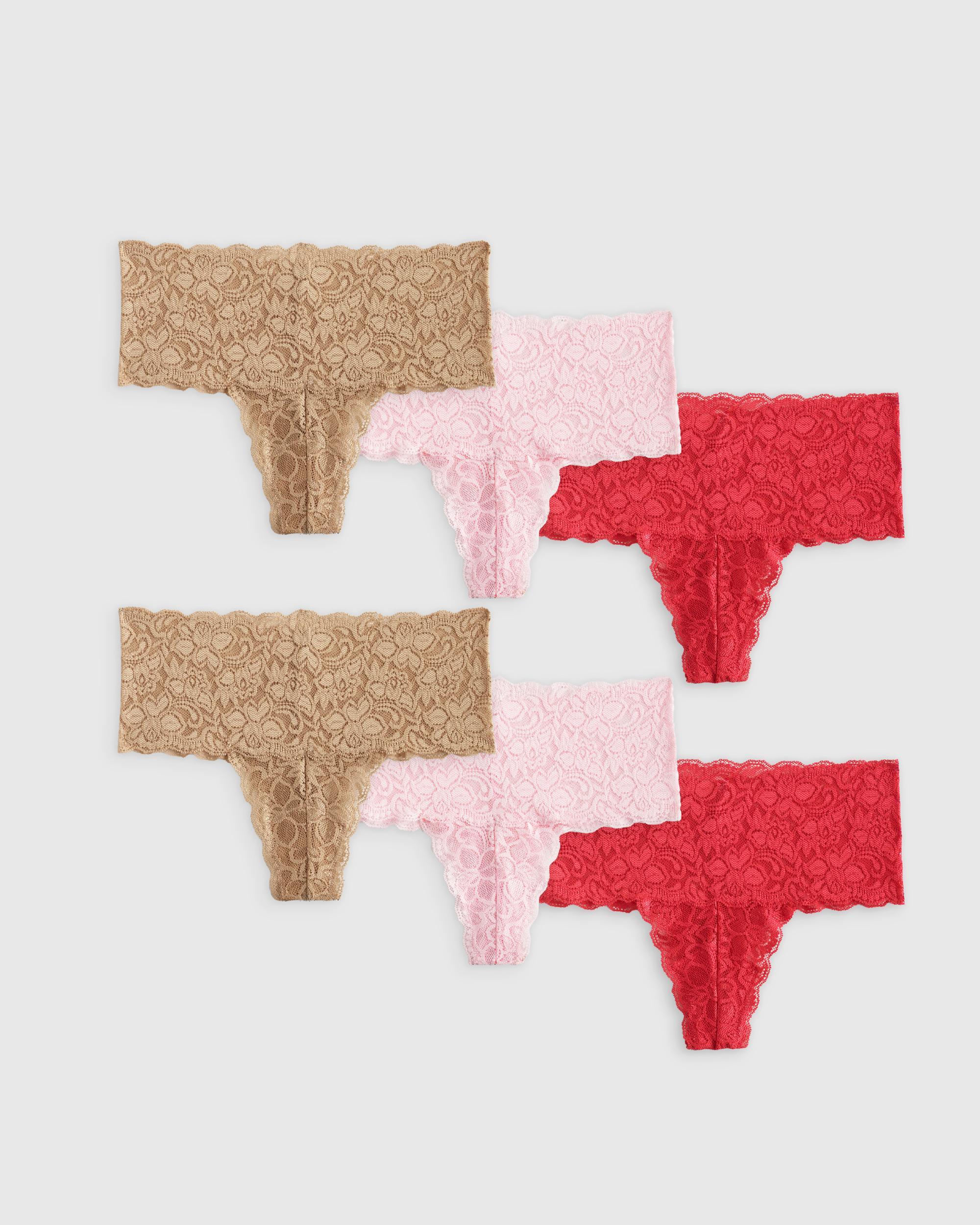 Quince | Women's Stretch Lace Thong Size XS, Nylon/Spandex Product Image