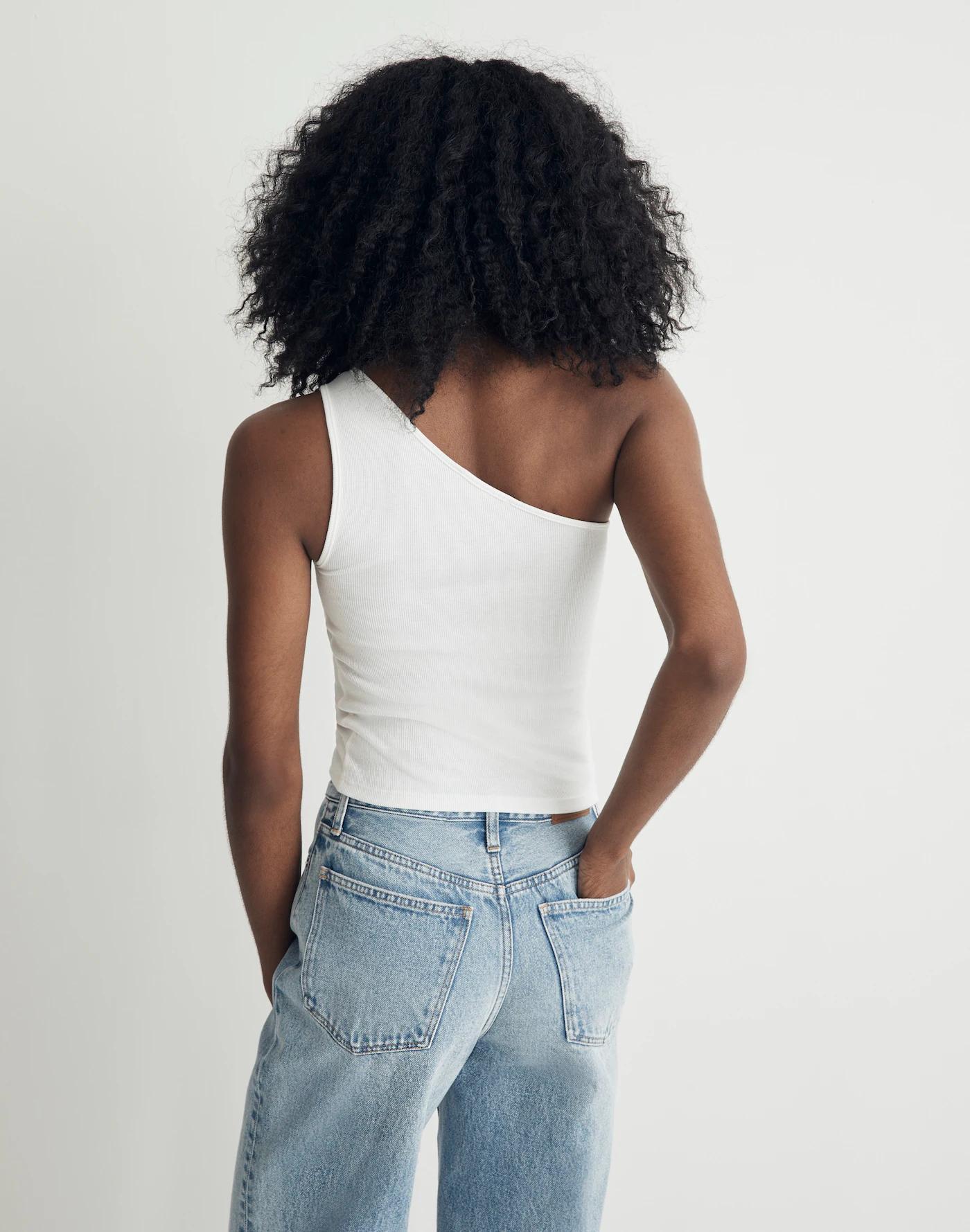 Supima® Rib One-Shoulder Tank Product Image