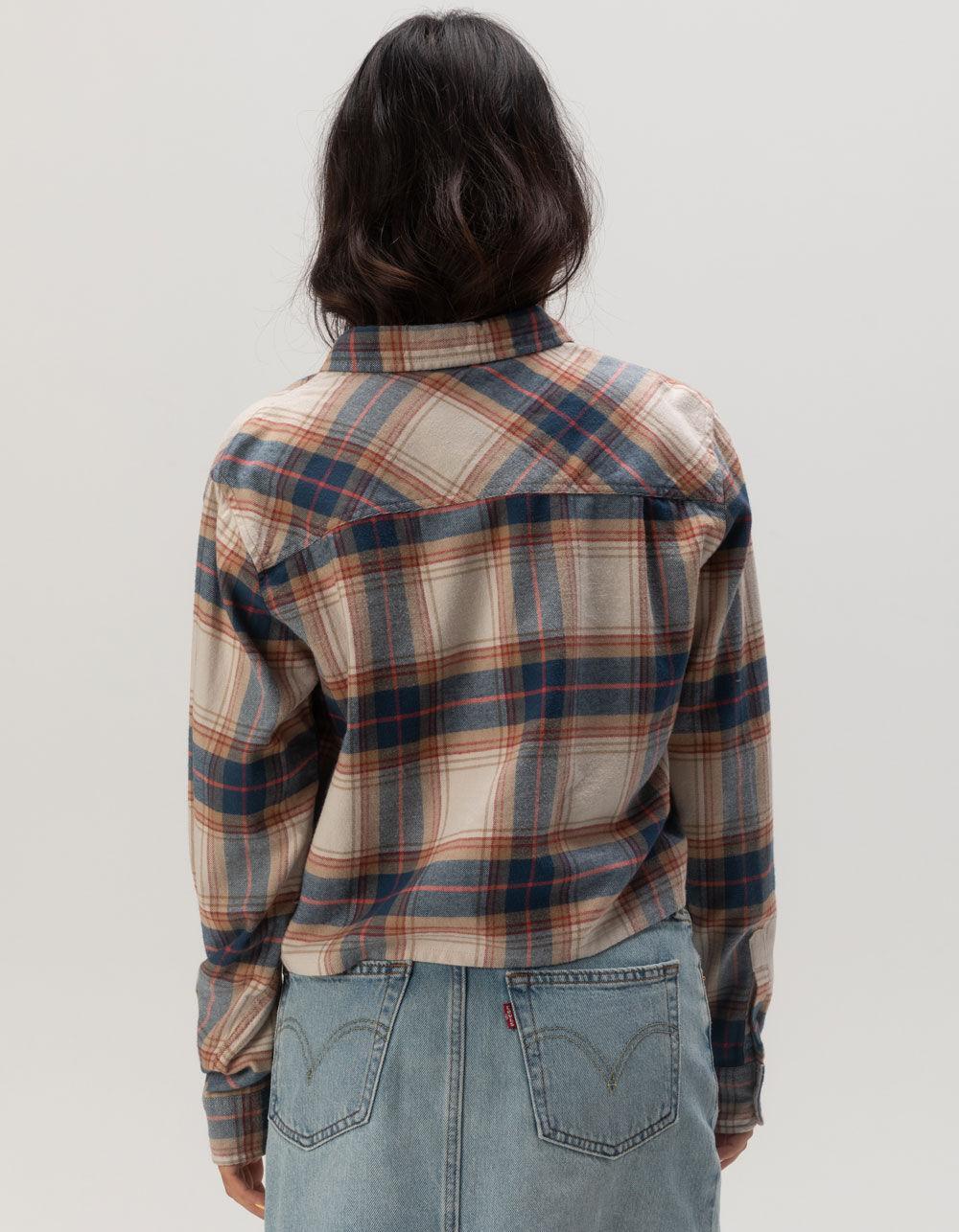 SALTY CREW Stay Golden Womens Crop Flannel - MULTI Product Image