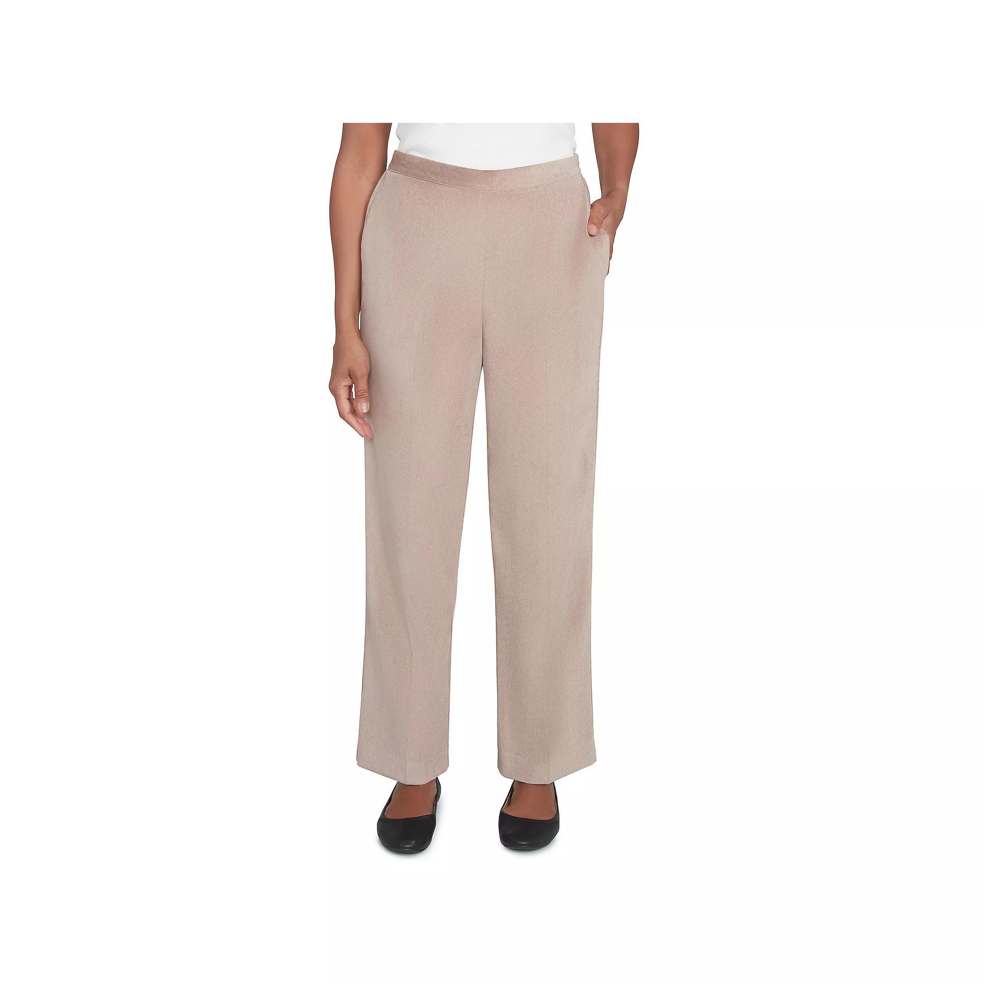 Womens Alfred Dunner Classic Average Length Pleated Pants Pink Product Image