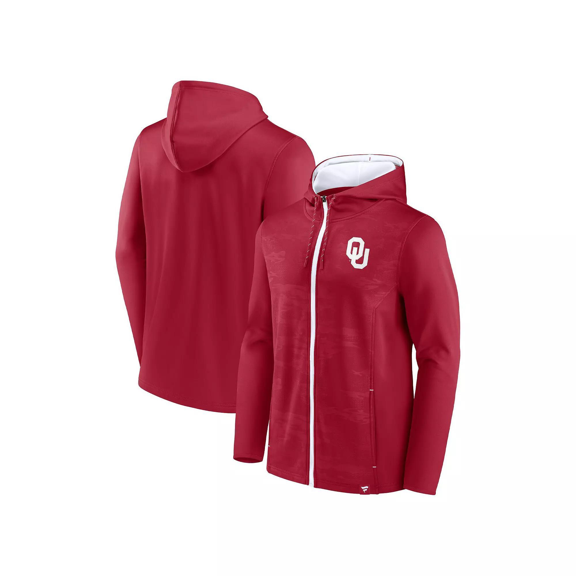 Men's Fanatics Crimson Oklahoma Sooners Ball Carrier Full-Zip Hoodie, Size: Small, Red Product Image