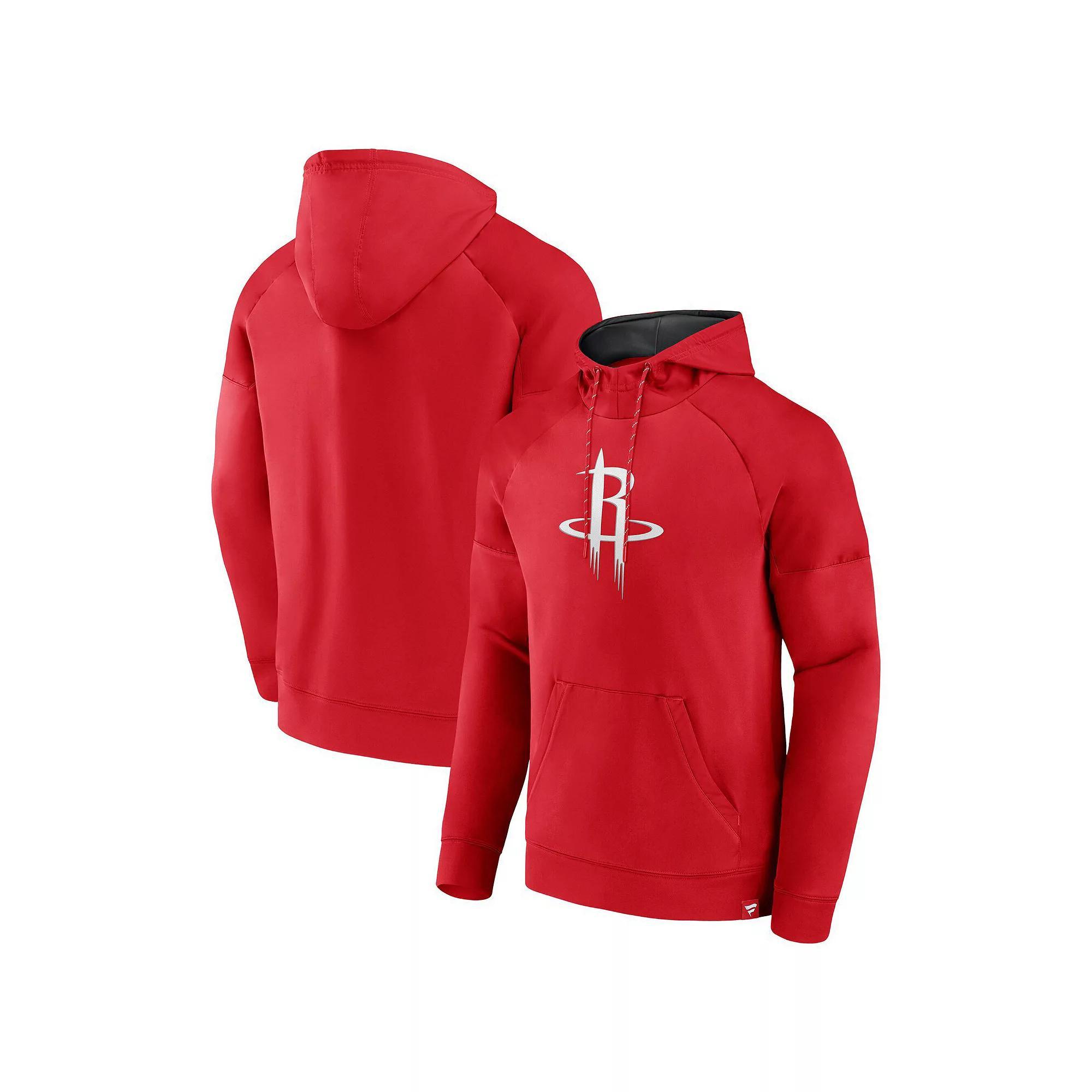 Men's Fanatics  Red Houston Rockets Iconic Defender Raglan Fleece Pullover Hoodie, Size: Medium Product Image
