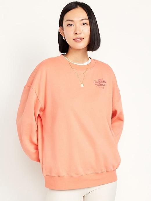 SoComfy Oversized Graphic Sweatshirt Product Image