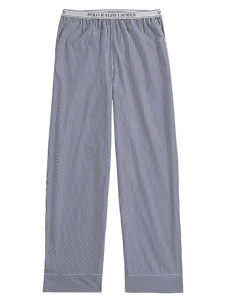 Womens Shirting Stripes Striped Cotton Pants Product Image