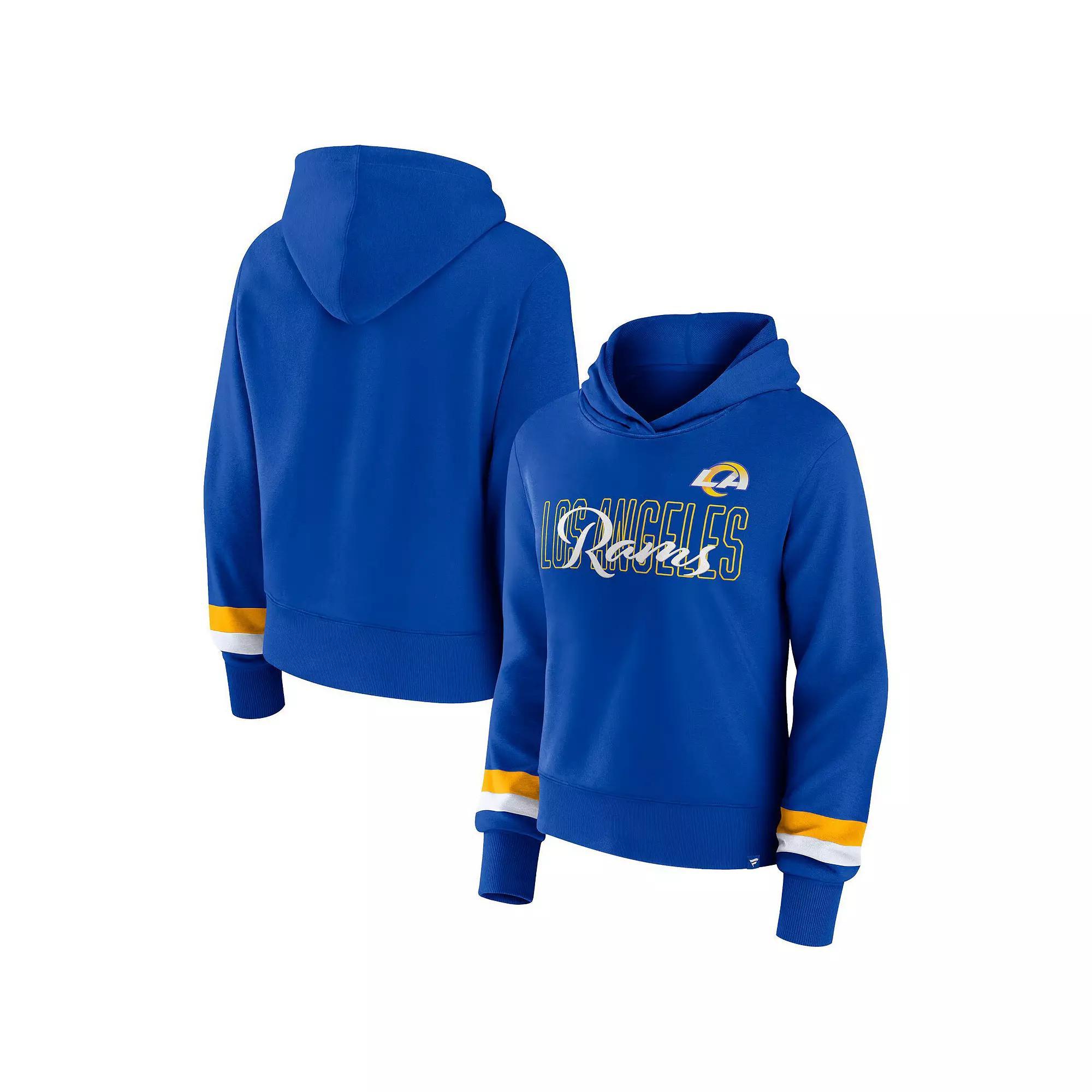 Women's Fanatics Branded  Royal Los Angeles Rams Over Under Pullover Hoodie, Size: XS, Blue Product Image