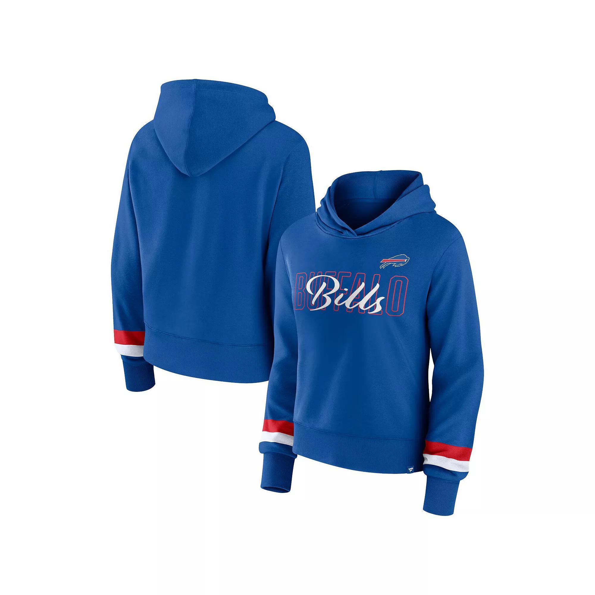 Women's Fanatics Branded  Navy Atlanta Braves Over Under Pullover Hoodie, Size: 3XL, Blue Product Image