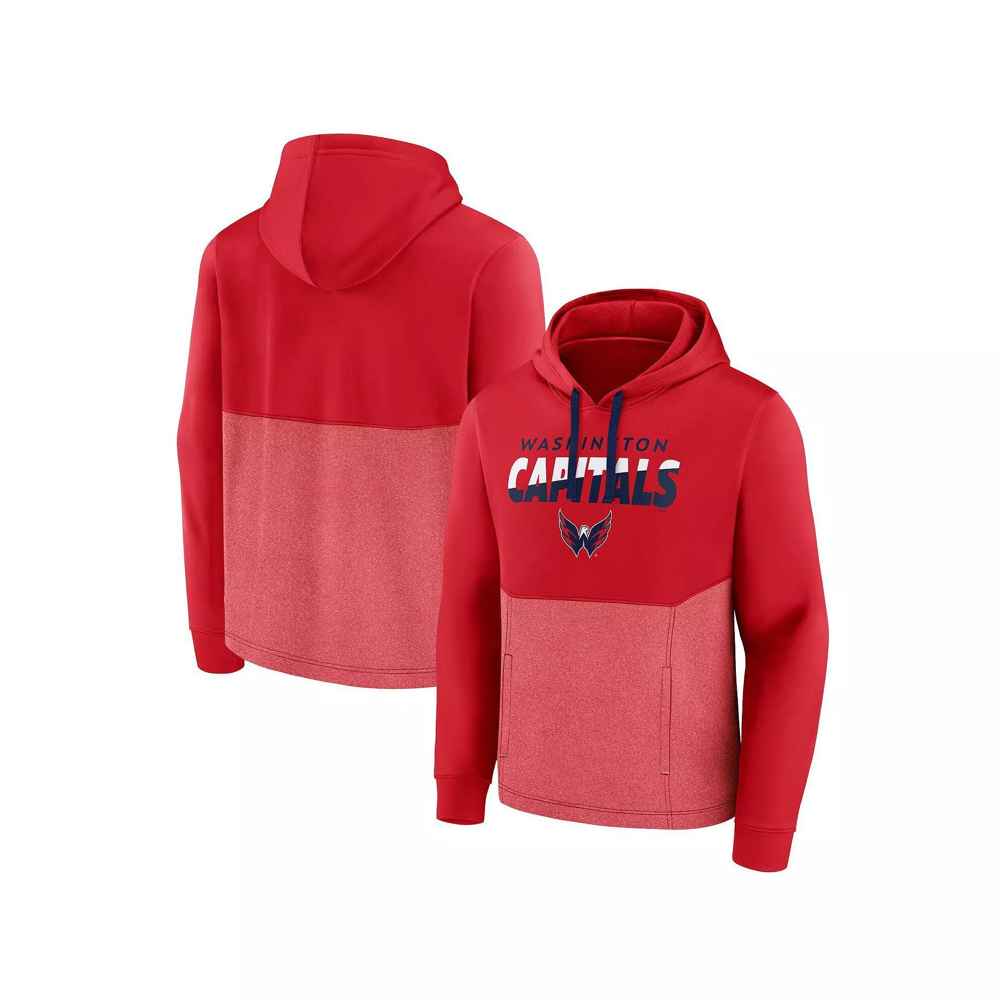 Men's Fanatics Branded Red Washington Capitals Slash Attack Pullover Hoodie, Size: Small Product Image