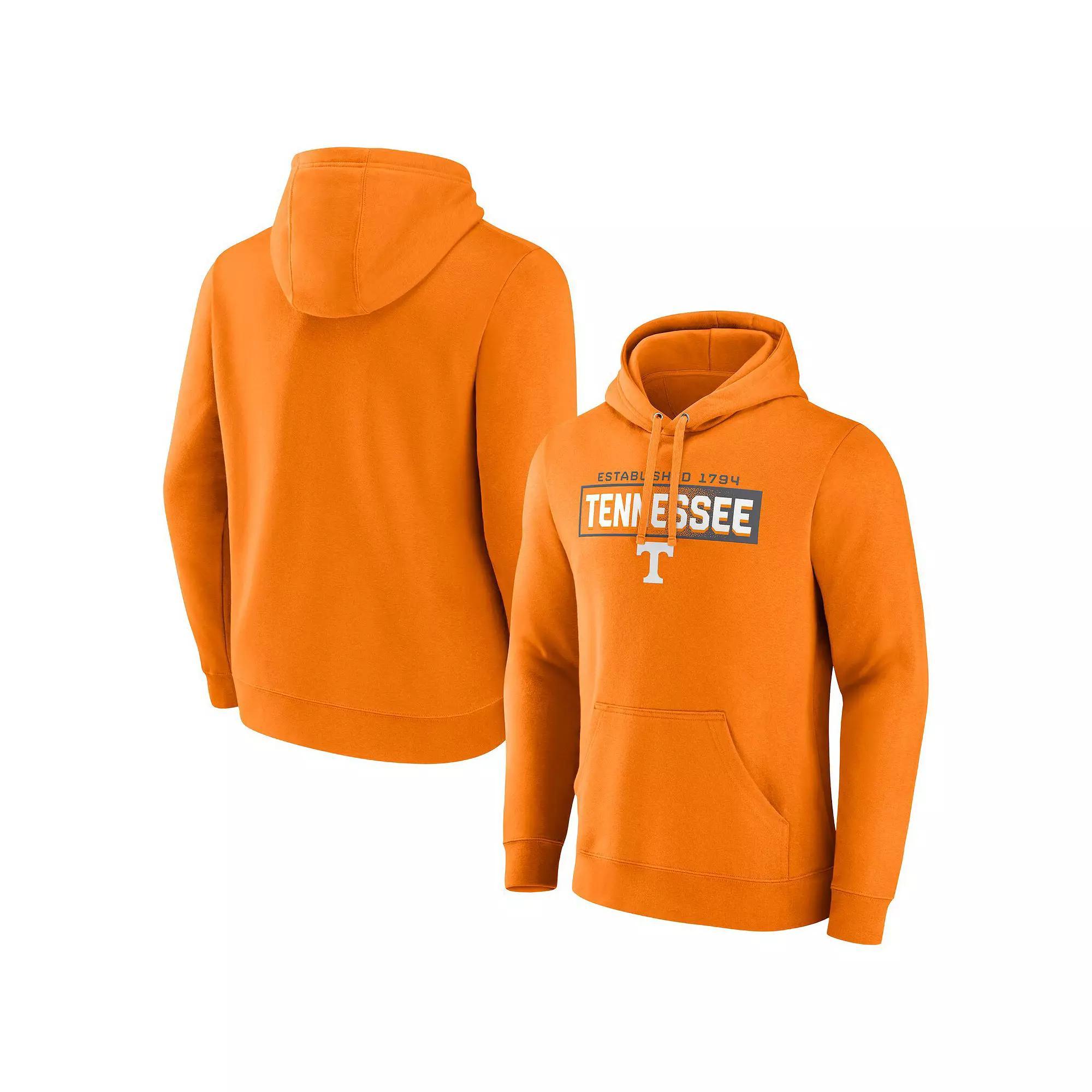 Men's Fanatics  Tennessee Orange Tennessee Volunteers Iconic Fleece Down The Field Pullover Hoodie, Size: 3XL Product Image