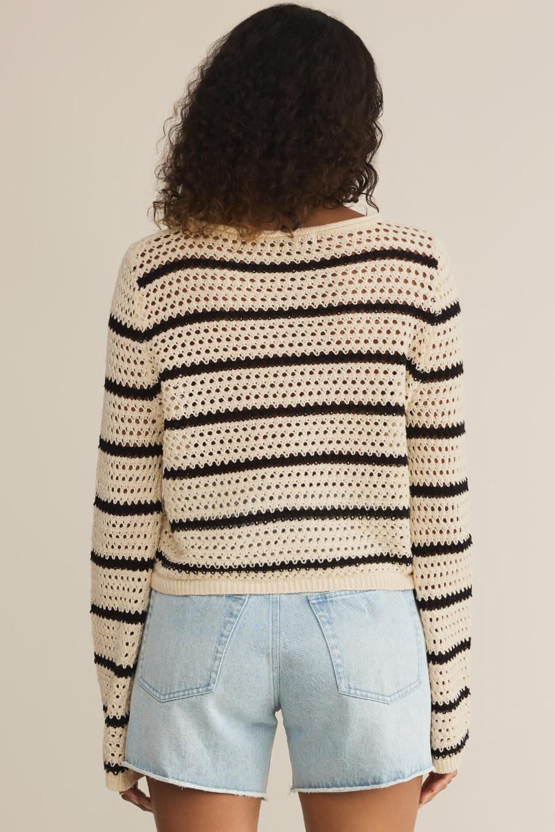 Kit Stripe Crochet Sweater Product Image
