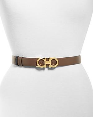 Womens Gancini Adjustable Cut-to-Size Reversible Hammered Leather Belt Product Image