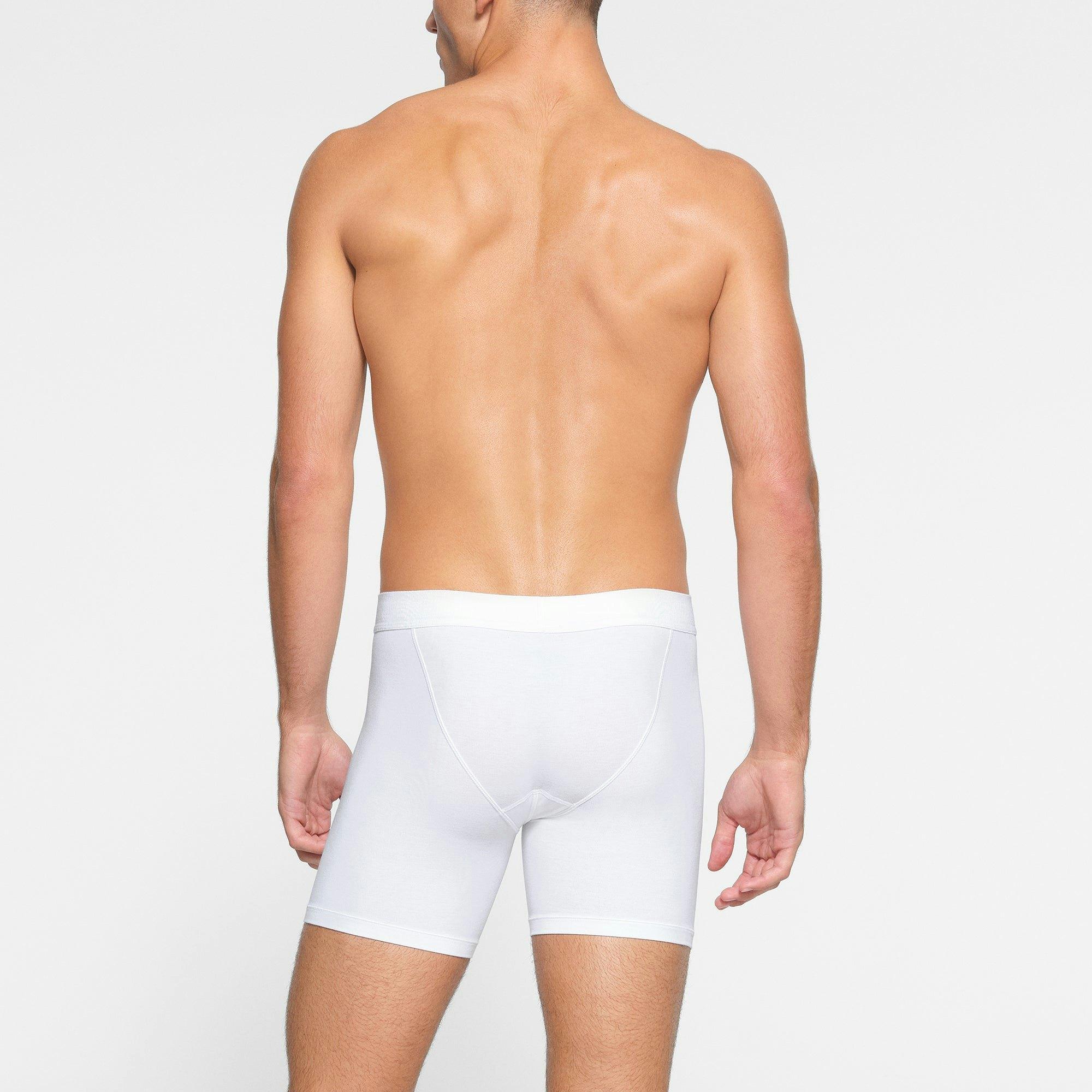 SKIMS COTTON MENS 5" BOXER BRIEF 3-PACK | CHALK Product Image