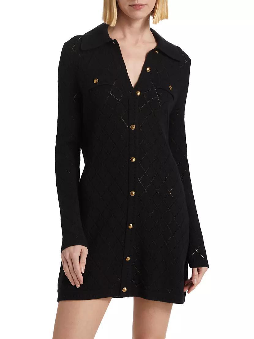 Story One Pointelle Wool Minidress Product Image