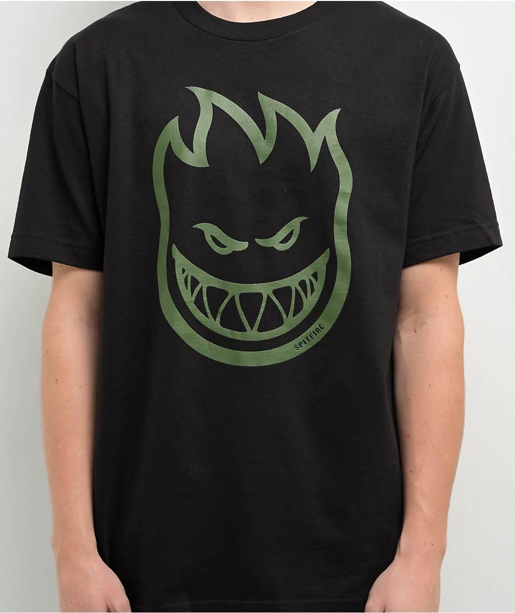 Spitfire Big Head Fill Black T-Shirt Product Image