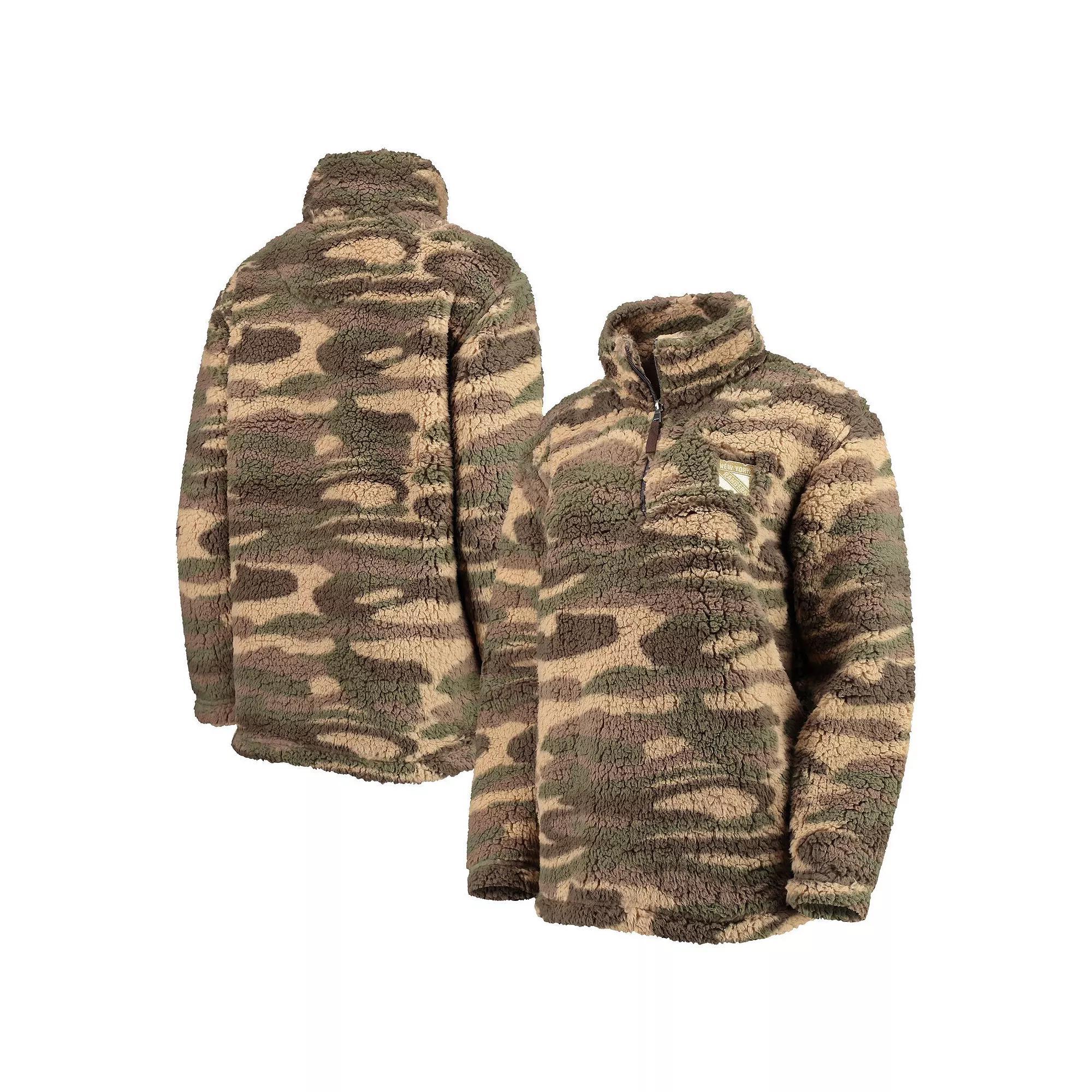 Women's G-III Sports by Carl Banks Camo New York Rangers Sherpa Quarter-Zip Jacket, Size: Large, Ran Green Product Image
