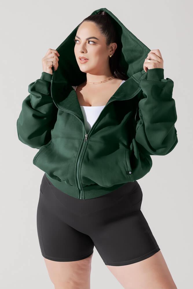 Zip Cloud Hoodie - White Product Image