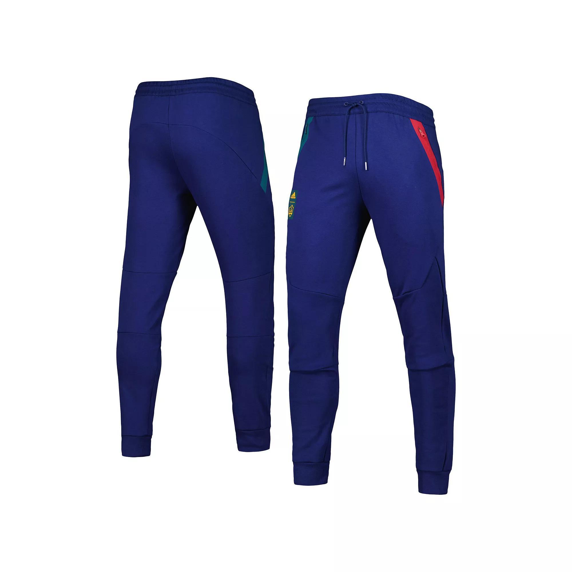 Men's adidas Navy LA Galaxy 2023 Player Club Travel Pants, Size: 2XL, Blue Product Image