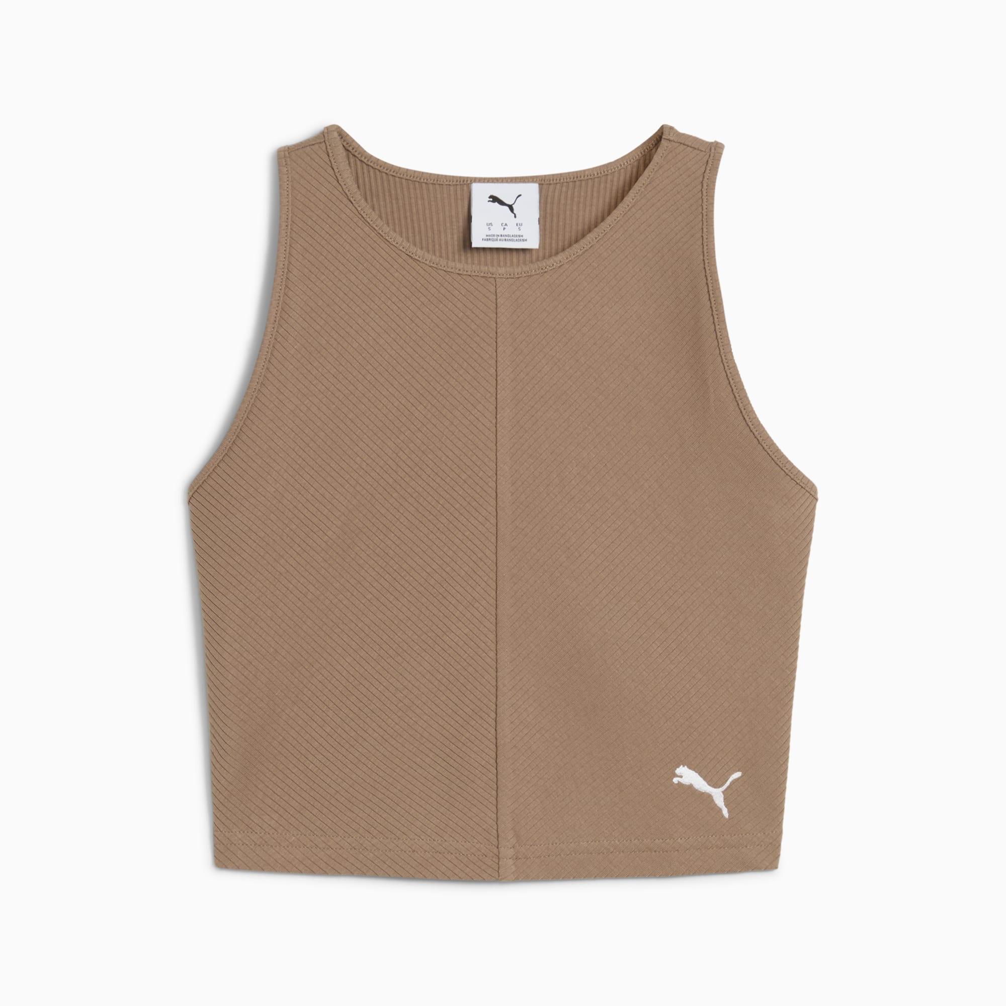 PUMA Wardrobe Essentials Women's Ribbed Crop Top Product Image