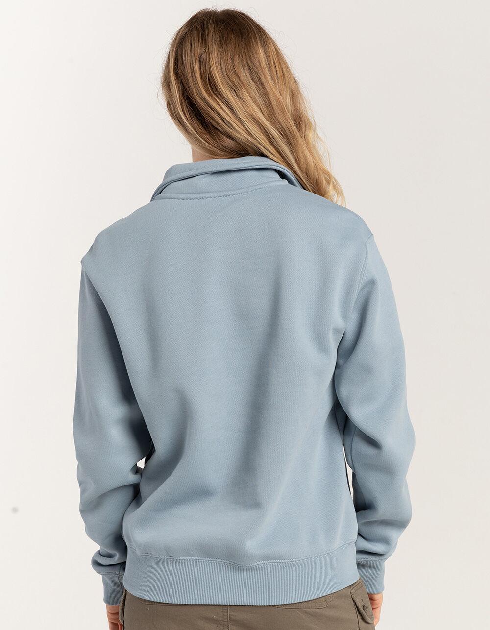 TILLYS Quarter Zip Womens Sweatshirt - BLUE Product Image