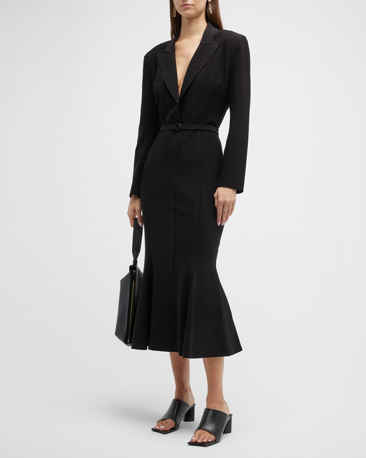 Womens Belted Blazer Midi-Dress Product Image